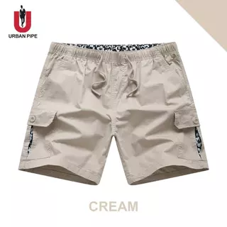 URBAN PIPE กางเกงทำงานผู้ชาย การพิมพ์ซับใน 6 กระเป๋าเหนือเข่า 28-34 Lining Printing 6 Pocket Cargo Shorts 5218