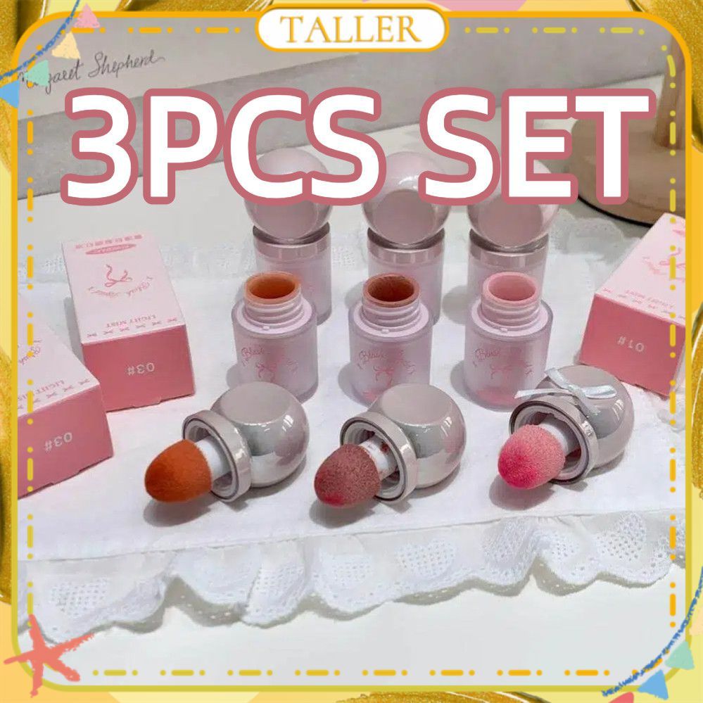 ✧พร้อมส่ง ชุดบลัชออน 3 ชิ้น Shaqinuo บลัชออนเนื้อลิควิดสำหรับริมฝีปากและแก้ม บลัชออนบำรุงริมฝีปากและ