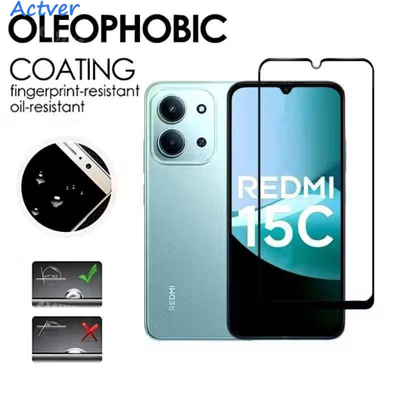 [ส่งจากไทย]ฟิล์มกระจก กันรอย เต็มจอใส 9D For Xiaomi Redmi15C Redmi14C / Poco C85 Poco C75