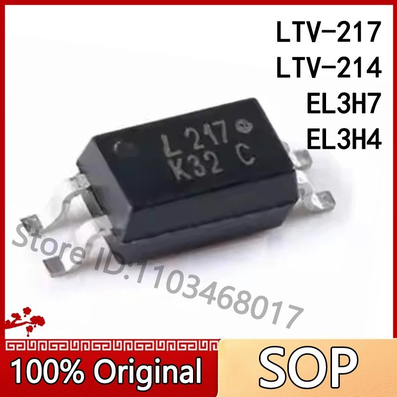 5 ชิ้น LTV217 LTV-214 EL3H7 EL3H4 SOP-4 patch LTV - 217 - TP1 - G L217 Optocoupler ชิป ic