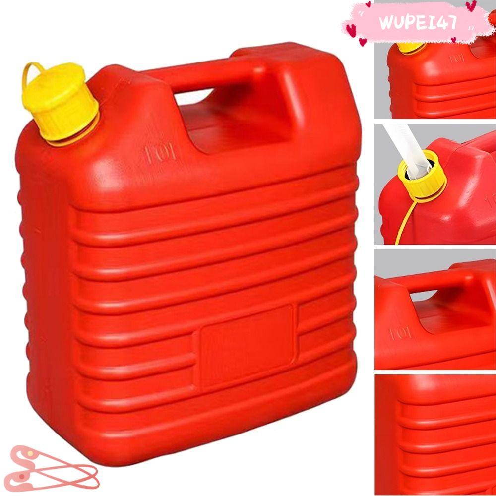 WUPEI47AD ถังน้ํามันเบนซินหนา 5L/10L ถังอะไหล่พลาสติก HPDE เปลี่ยนแก๊สสามารถ Camping