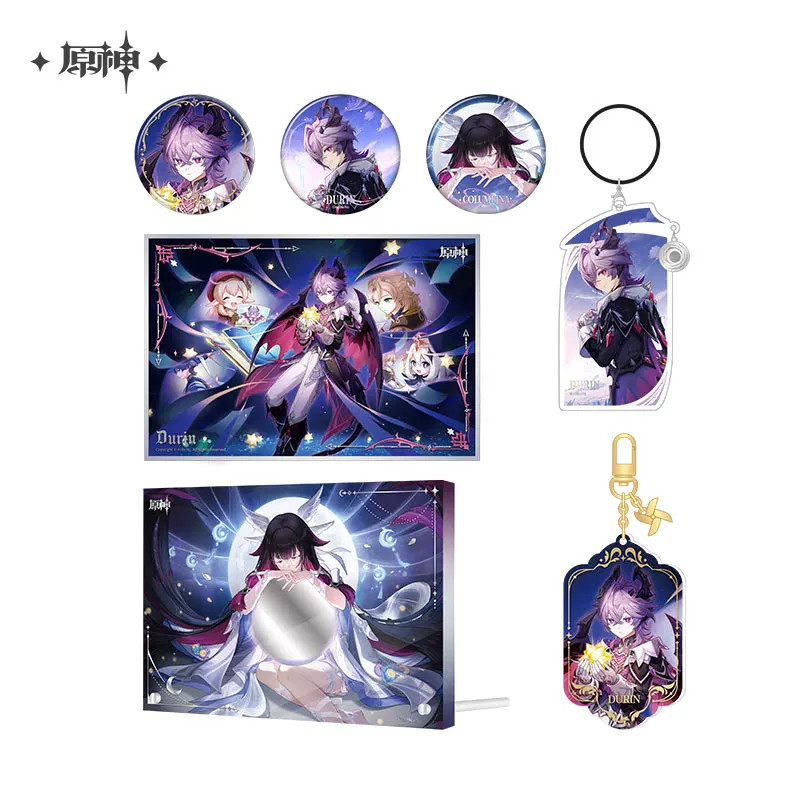Sunsyea Genshin Impact สินค้าอย่างเป็นทางการ miHoYo เดิมแท้ ZBDYXS Badge พวงกุญแจเครื่องประดับ Columbina Durin