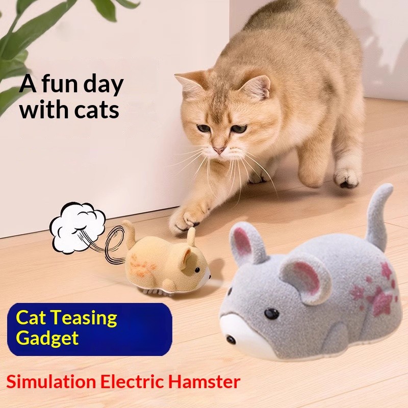 ของเล่นสัตว์เลี้ยง จําลอง Tricky Vibrating เมาส์ไฟฟ้า Self-Happy บรรเทาความเบื่อหน่าย Teasing Cats ลูกแมวของเล่นการใช้ทางกายภาพ