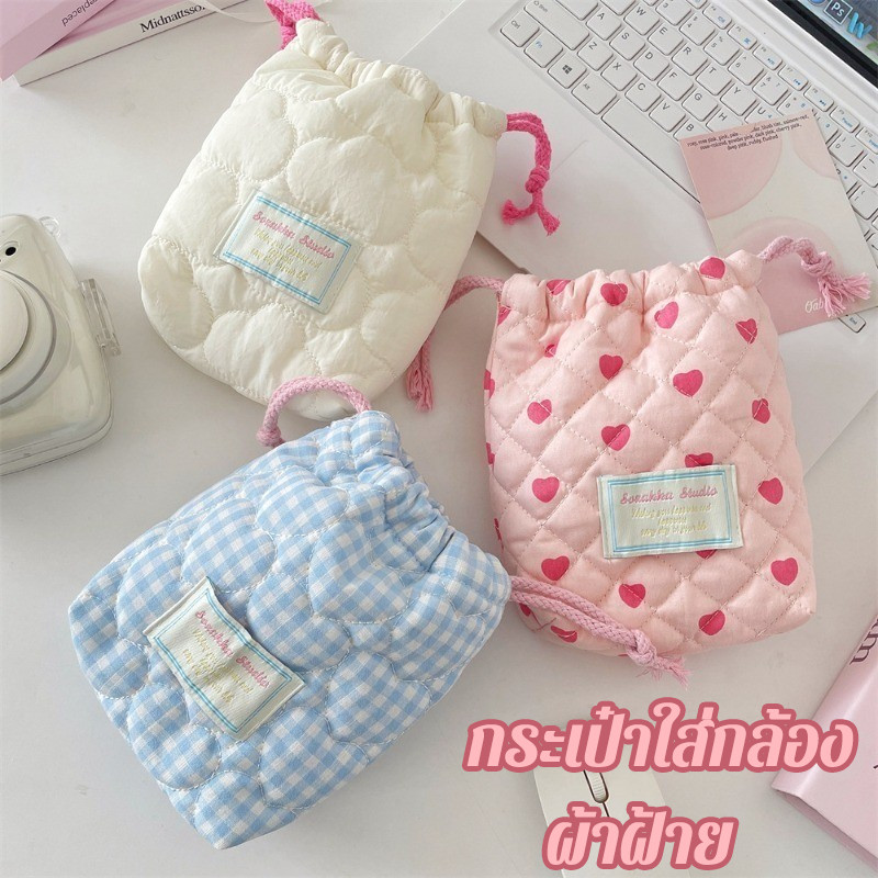 COD กระเป๋าใส่กล้อง CCD ผ้าฝ้าย ลายการ์ตูนน่ารัก กันกระแทก พกพาสะดวก มีสายห้อย โพลารอยด์ ท่องเที่ยว