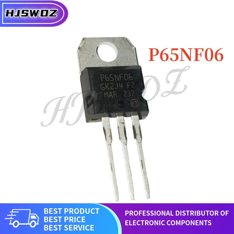 10 ชิ้น/ล็อต STP65NF06 P65NF06 65A 60V 65N06 65NF06 TO-220 TO220 ทรานซิสเตอร์ MOSFET ชิป ic EILB