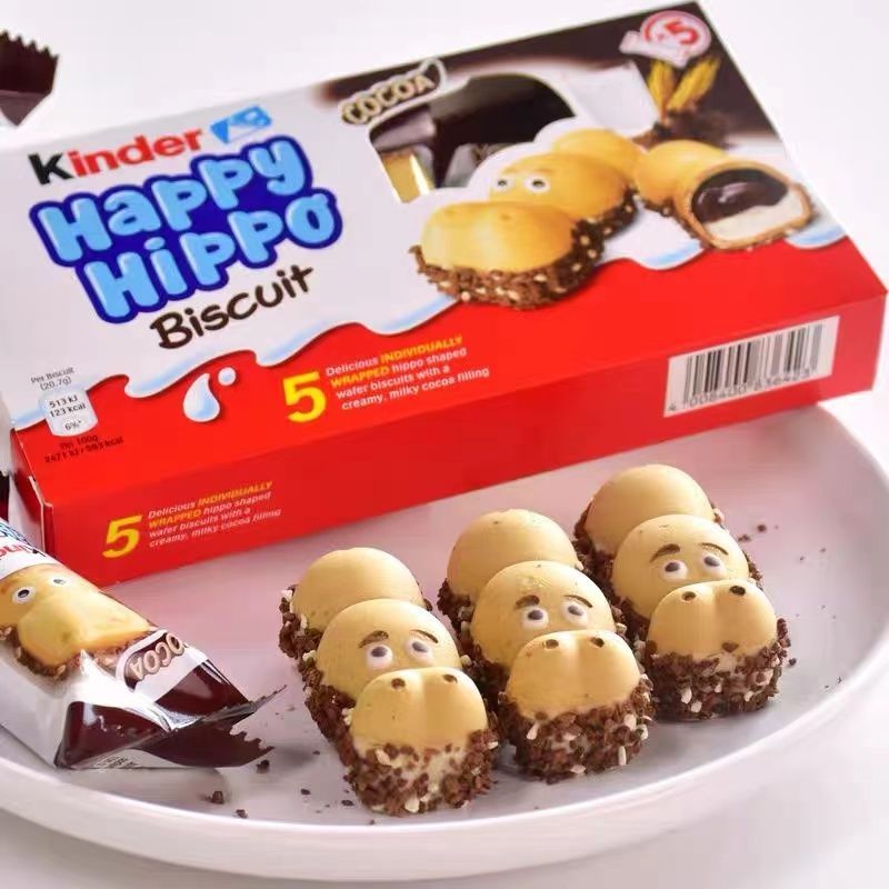 UK Imported Kinder Happy Hippo Chocolate Kinder Kinder Milk Hazelnut Sandwich Casual Children Snacks