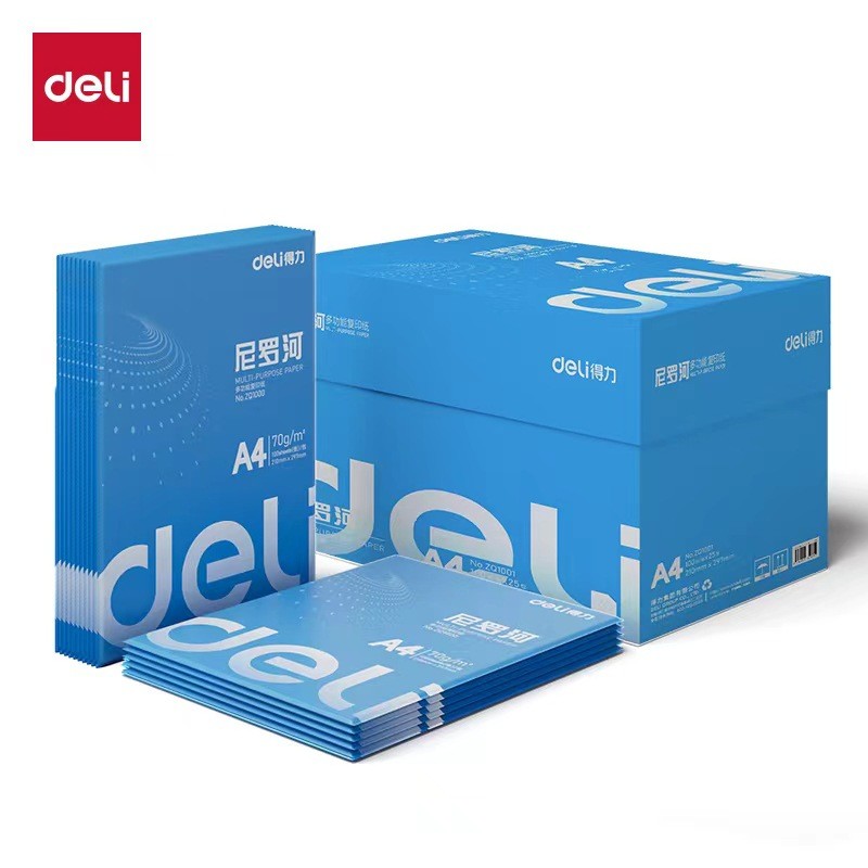 Deli ZQ1001 Nile กระดาษสําเนามัลติฟังก์ชั่น 100 หน้า 70g-A4-100/แพ็คทั้งชิ้น 25 แพ็ค