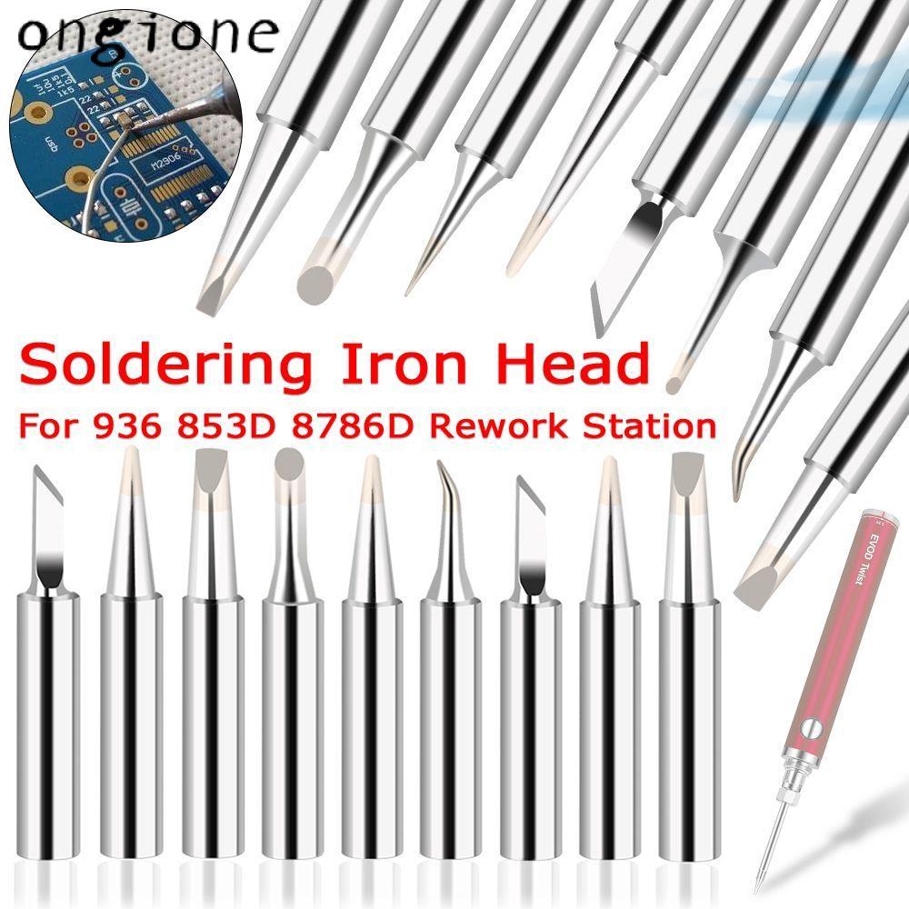 ONGIONE 10pcs หัวแร้งเคล็ดลับ 60W อุปกรณ์เชื่อมความร้อนภายในสําหรับ 936 853D 8786D Rework Station