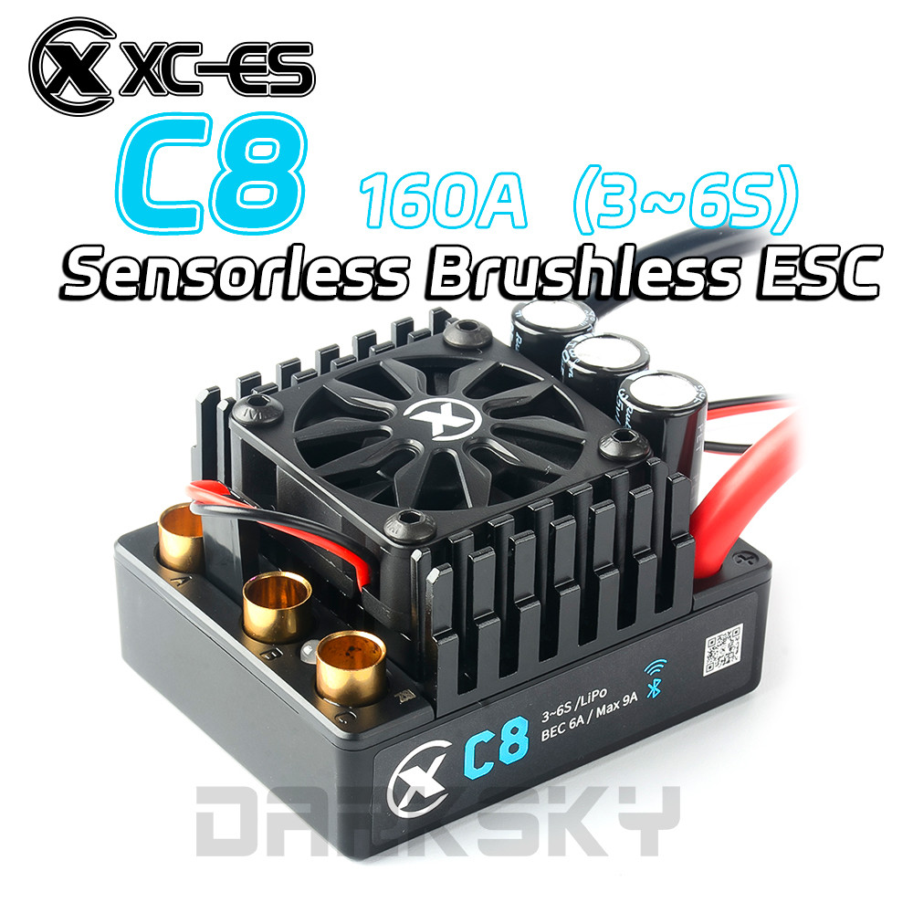 XC-ESC C8 160A Brushless ESC 3-6S LiPo แบตเตอรี่สําหรับ 1/7 1/8 RC รุ่นรถบรรทุก Buggy On-Road Racing อุปกรณ์เสริม