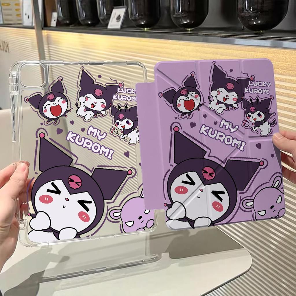 ไอแพด เคสใหม่พับ Y Crystal Acrylic เคสไอเเพด for ipad Air11 Air5 Air4 Air6 Air7 gen10 gen11 Pro11 gen9 gen8 Gen7 gen6 gen5 Pro12.9 mini6 mini7 Kuromi เคสสำหรับไอแพด for ipad case
