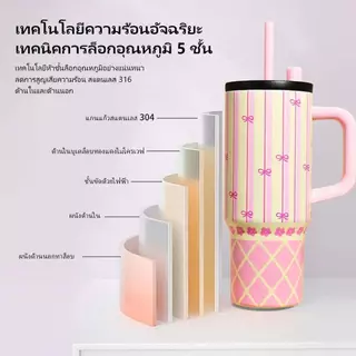 แก้วแช่เย็น รุ่นปี 360 ขนาดใหญ่ 710 มล ทนความร้อนและระบายอากาศ สำหรับเครื่องดื่มเย็นและร้อน กระบอกน้ำ แก้วเก็บความเย็น เ