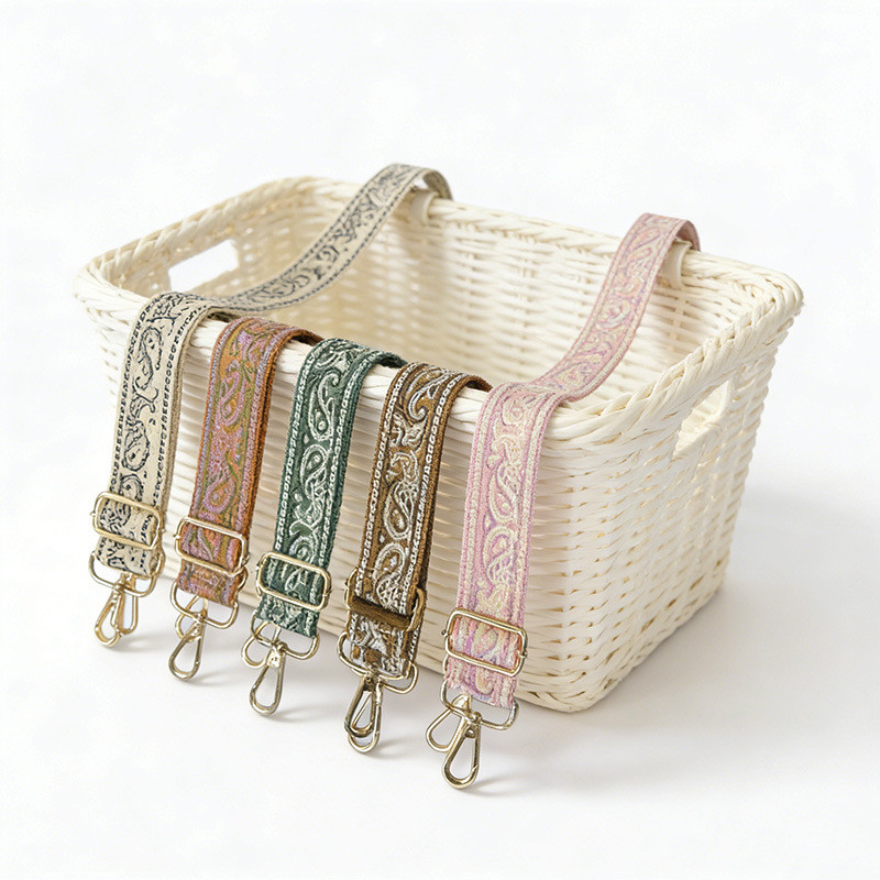 3.8 ซม.ปรับกระเป๋าสายคล้องกระเป๋าสายคล้องไหล่อุปกรณ์เสริมผ้าใบ Webbing All-Match ปรับไหล่เดียวแนวทแยงหญิงกระเป๋าสายคมชัดสีกว้าง