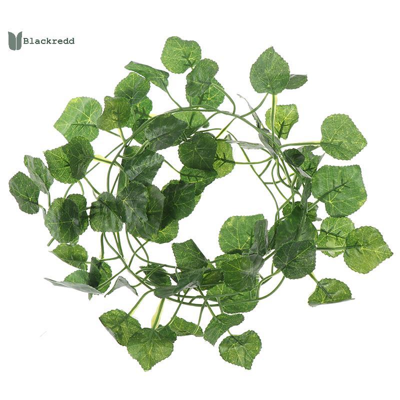 BRED 2.0m Artficial Vine พืชสีเขียว Leaf แขวนตกแต่งหวาย Liana ผนังใบ.
