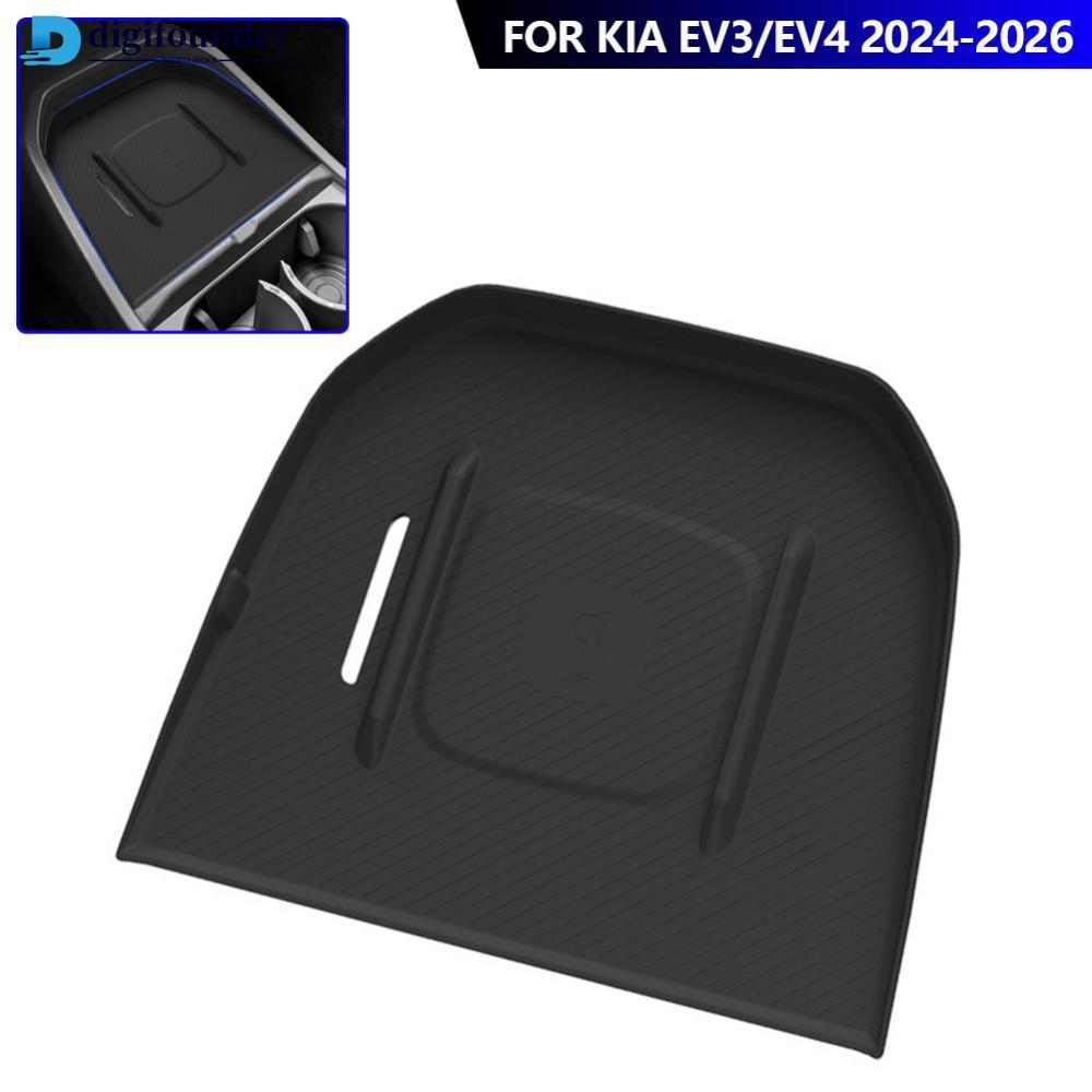DIGIFOUNDER ภายในรถ Dashboard ไร้สายชาร์จ MAT ป้องกันลื่นซิลิโคน Pad สําหรับ Kia EV3/EV4 2024-2026 O