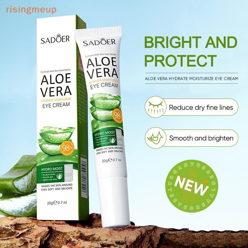 [risingmeup] SADOER Aloe Vera Eye Cream ต่อต้านริ้วรอย Dark Circles Eye กระเป๋า Moisturizing Firming Smooth Eye Beauty Skin Care เครื่องสําอางใหม่