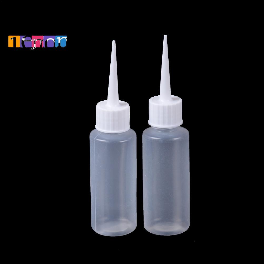 [Lemon] 2 ชิ้น 50 มล. Dropper Squeezable Liquid ขวดพลาสติก Drop ขวด Needle2 ชิ้น Dropper ที่ว่างเปล่
