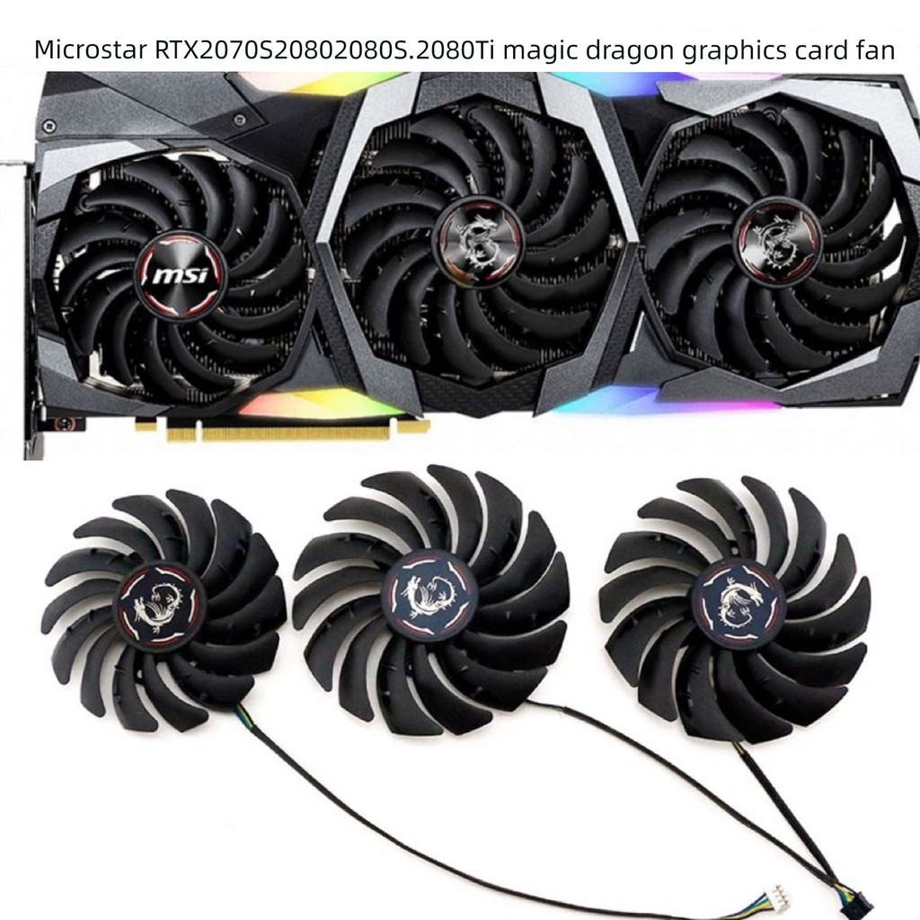 MSI/MSI RTX2070S 2080 2080S 2080ti Magic Dragon กราฟิกการ์ดพัดลมระบายความร้อน