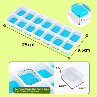 ม่พิมพ์น้ำแข็ง ที่ทำน้ำแข็ง ถาดทำน้ำแข็ง14 ช่อง ฟู้ดเกรด Ice Maker ถาดน้ำแข็ง พิมพ์ซิลิโคนบล๊อก Food Grade พร้อมฝ
