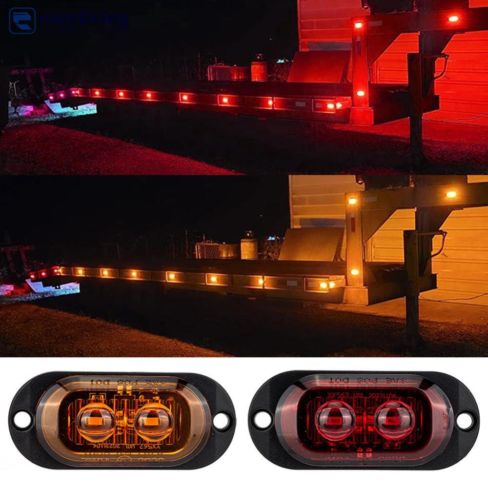 EAZYLIVING 2LED รถบรรทุก Len ไฟเลี้ยวด้านข้าง 12-24V กันน้ํารถพ่วงรถยนต์รถบรรทุกรถบรรทุก Van Bus ไฟเ