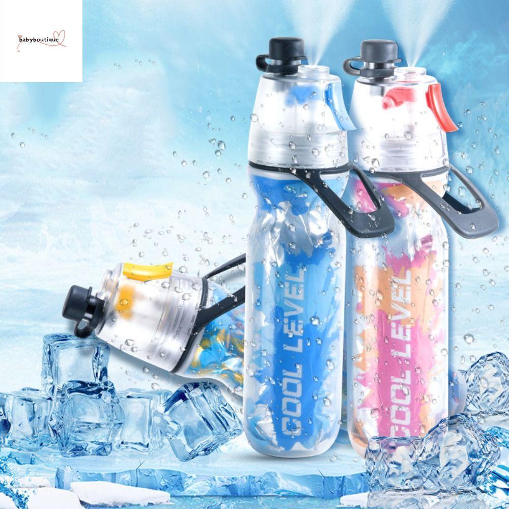 BABYBOUTIQUE ขวดน้ําสเปรย์, ถ้วยสเปรย์ PE ถ้วยสเปรย์เครื่องดื่ม, ขวดน้ํา 500ML Drinkware นํากลับมาใช้ใหม่กีฬาฟิตเนสถ้วยน้ํากีฬากลางแจ้ง