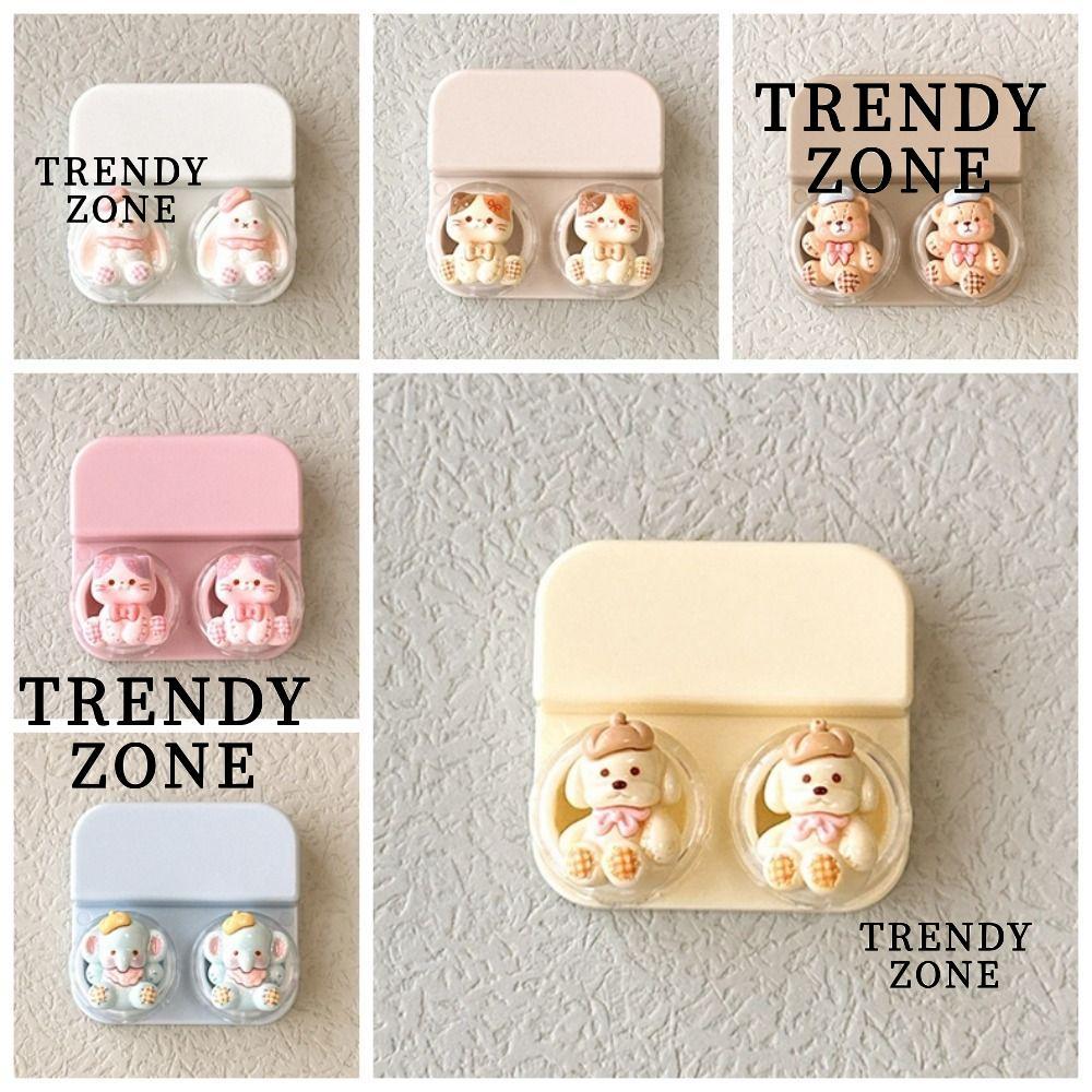 TRENDYZONE คอนแทคเลนส์ พร้อมกล่องและแหนบABS สะดวกพกพาสำหรับใช้งานทุกวัน