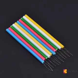 KNMSA] 10 ชิ้น Turtlenector Threading เข็มจักรเย็บผ้าเครื่องมือทรงกระบอกที่มีสีสันเข็ม Threader เย็บ Threader DIY อุปกรณ์เสริม สนค