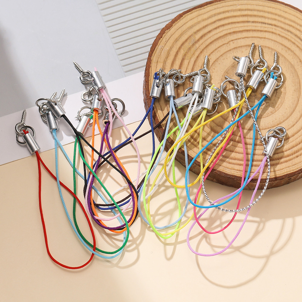 พร้อมตะขอเกลียว พร้อมตะขอเกลียว DIY สายคล้องโทรศัพท์มือถือ พวงกุญแจ 6.8ซม. 20-50ชิ้น
