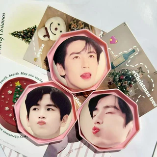 Zhang Linghe พัฟเครื่องสําอางพิมพ์ลาย Non-Latex Sponge Makeup Puff แบบพกพาใช้งานง่าย