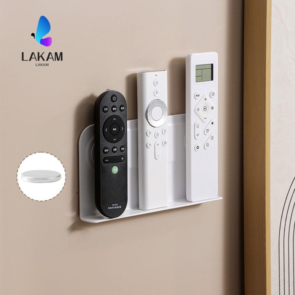 LAKAM ที่วางรีโมทคอนโทรลแบบแม่เหล็ก, ชั้นวางติดผนังรีโมททีวีแบบมีกาวในตัวแบบติดผนัง, ราวแขวนติดผนังที่มั่นคงมัลติฟังก์ชั่น