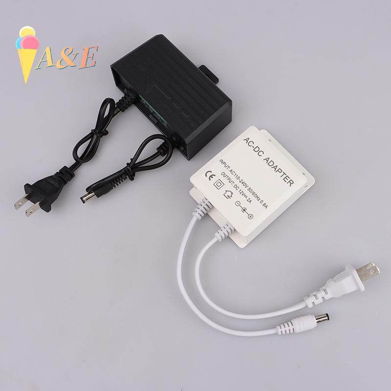 [QIMO] AC/DC 12V 2A 2000ma กล้องวงจรปิดแหล่งจ่ายไฟ adaptor กันน้ํากลางแจ้ง EU US Plug Adapter Charger สําหรับกล้องวงจรปิดกล้องวิดีโอ null