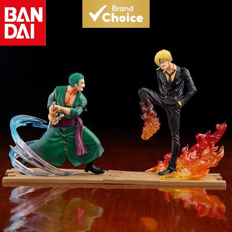 Bandai One Piece รูป Luffy Sanji Zoro, 15 ซม.อะนิเมะ Battle Action Figurine, PVC รุ่นสําหรับคอลเลกชันของขวัญ,ขายร้อน