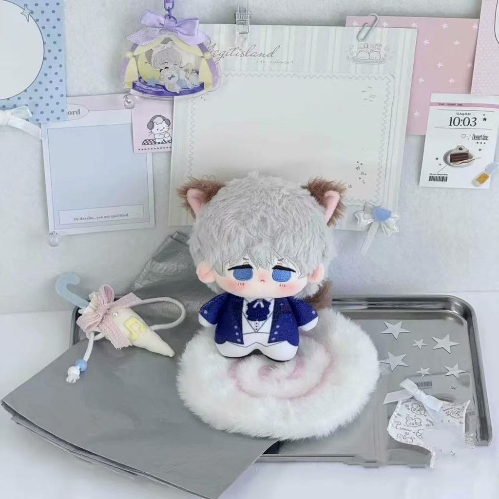 Love and Deepspace Xavier Meow King ตุ๊กตาผ้าฝ้าย 10 ซม. ของเล่นตุ๊กตาน่ารัก