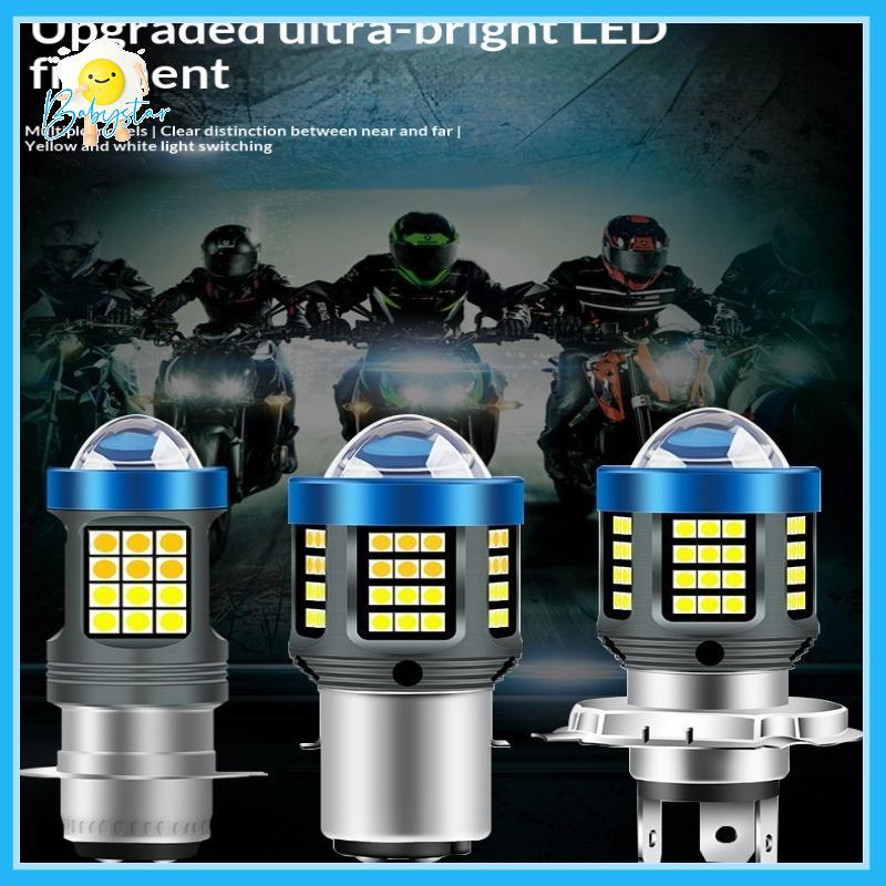 [Inthehot-t] 1/2 ชิ้น 120 วัตต์ H4 ไฟ LED สําหรับรถจักรยานยนต์ 360° Super Bright Mini Driving Light 