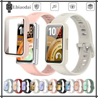 สายนาฬิกาซิลิโคน + เคส PC for Huawei Band 11 / 11 Pro สายรัดเปลี่ยนได้ พร้อมฟิล์มกระจกนิรภัย อุปกรณ์เสริมสมาร์ทแบนด์