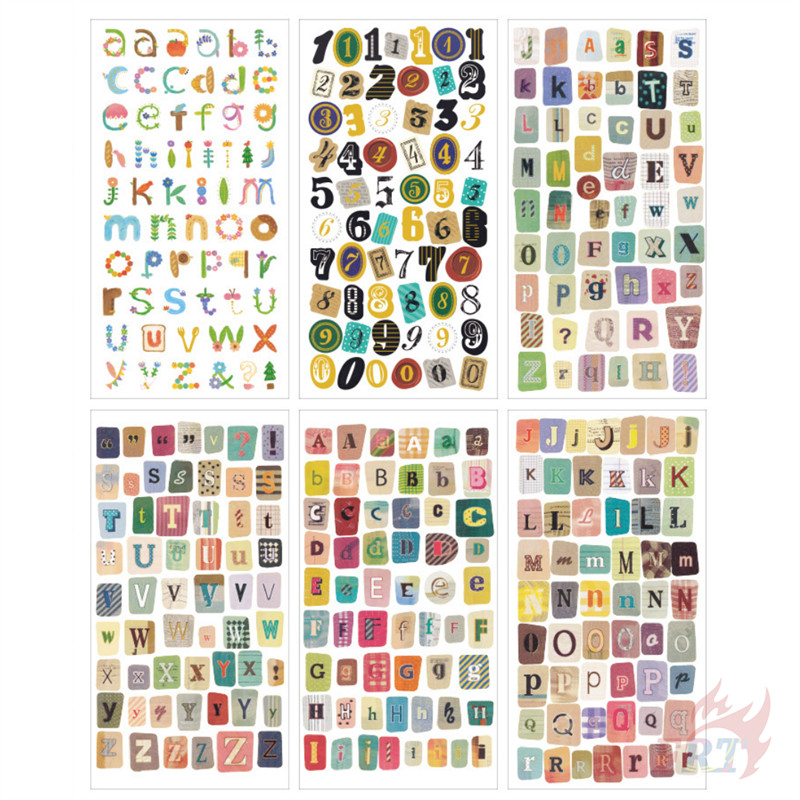 ❉ สติ๊กเกอร์ตัวอักษรและตัวเลขย้อนยุค ❉ 6แผ่น/ชุด DIY แฟชั่นไดอารี่ Scrapbooking Decals สติกเกอร์ ราคา ถูกที่สุด ดีลบีเคเค แกลเลอรีภาพที่ 2