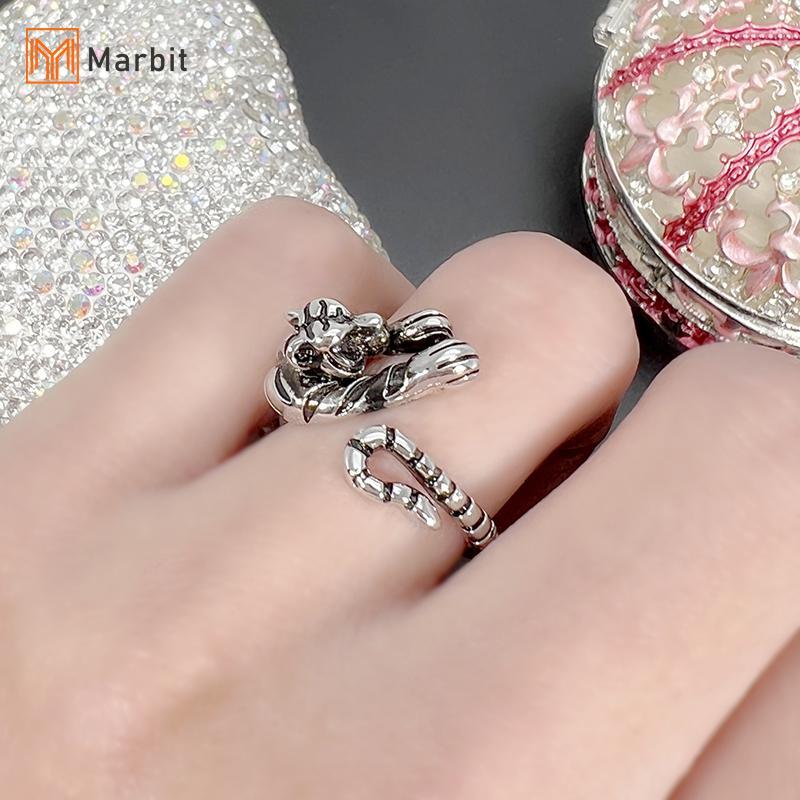 Marbit Fierce Tiger แหวนผู้ชายและผู้หญิงสไตล์Vintage ลายเสือ fierce tiger เป็นของขวัญพิเศษ