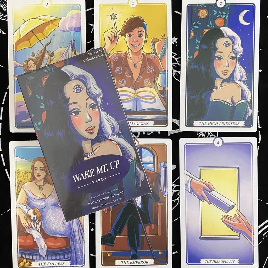 12X7CM Wake me Wake Up Tarot Wake me การ์ดภาษาอังกฤษพร้อมคู่มือคําแนะนํา 4.16