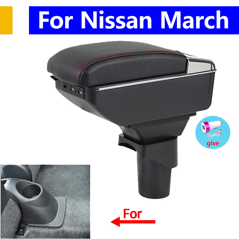 อุปกรณ์ตกแต่งรถยนต์สําหรับดัดแปลงที่วางแขนรถยนต์ Nissan March, การสร้างแผงเลื่อน, อินเทอร์เฟซ USB แล