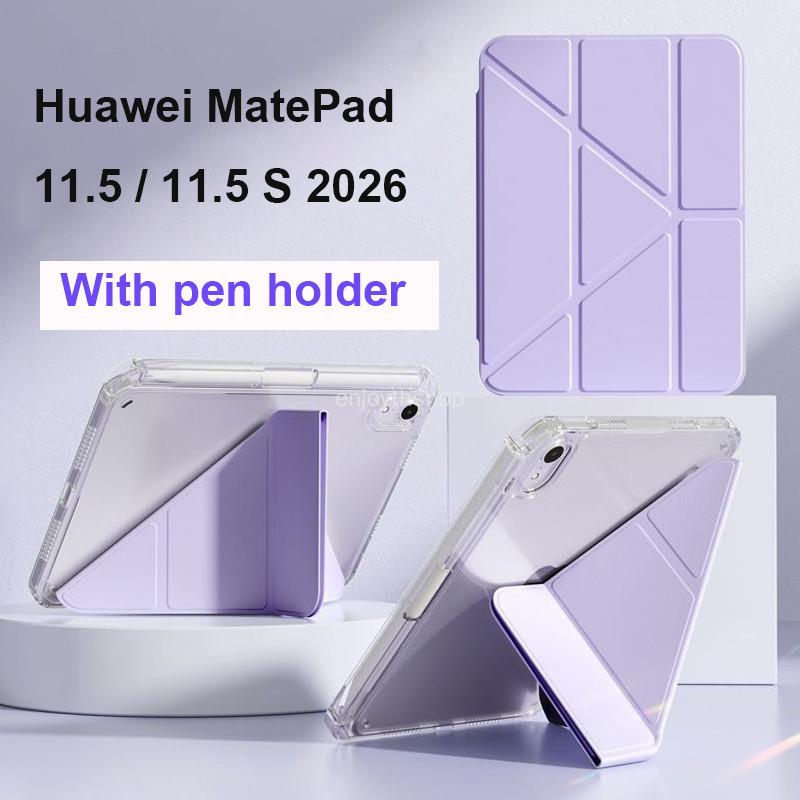 เคสกันกระแทกสําหรับ Huawei MatePad 11.5 2026 11.5S Mini 8.8 Multi-angle Stand Casing with pen holder 11.5 S Transparent Cover