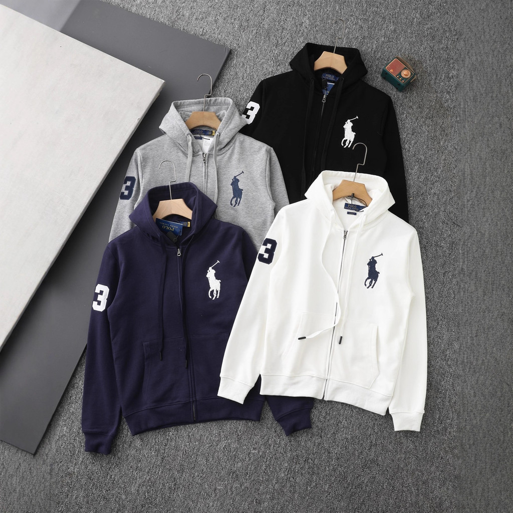 Ralph Lauren  Ralph Lauren Ralph Lauren Embroidered Horse Unisex Cardigan Sweatshirt