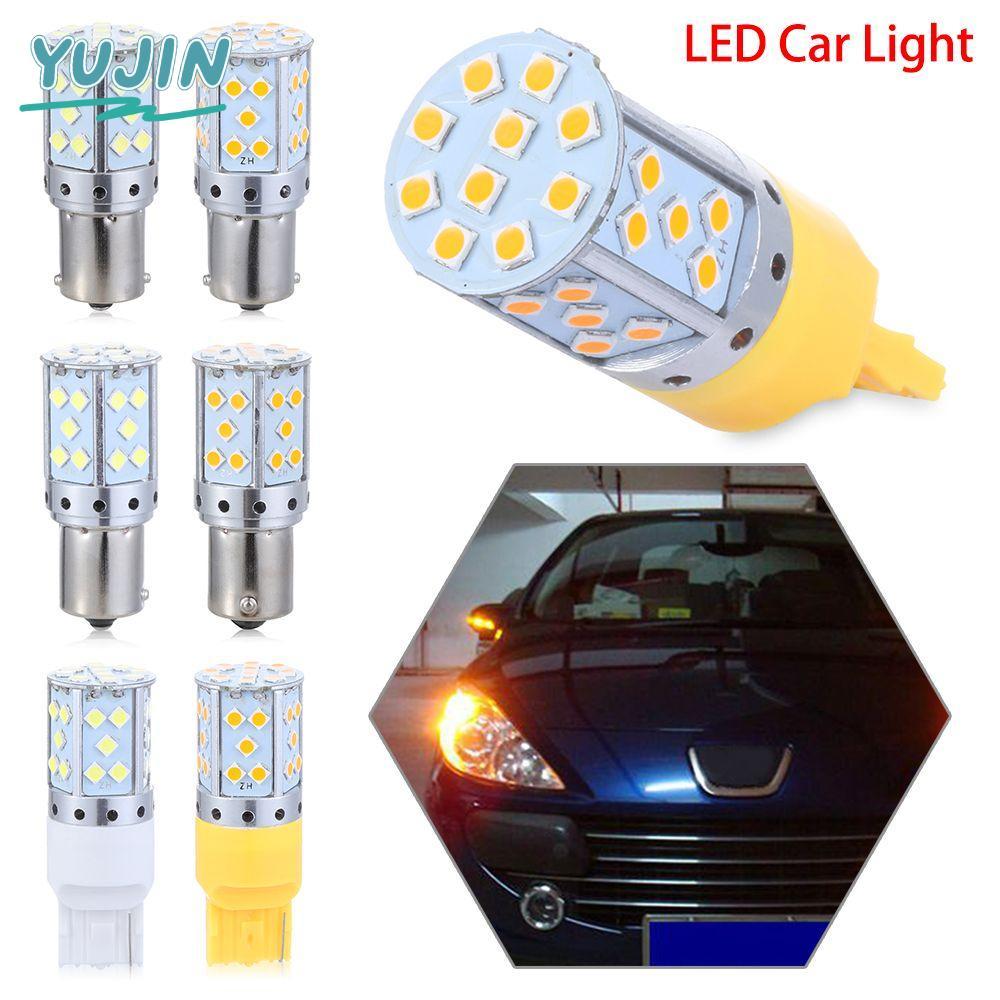 YUJIN หลอดไฟไฟเลี้ยว 35SMD ไฟท้ายด้านหลัง 1156 BAU15S PY21W ไฟเบรกหยุด