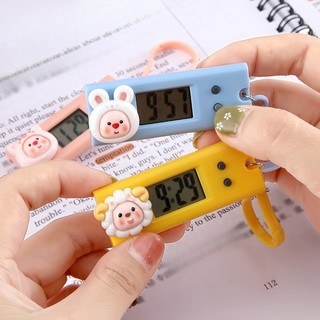 Cartoon Mini LED Digital Timer Portable Cute Electronic Clock for Student Study Learning Mute Watch