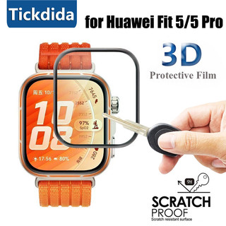 กระจกนิรภัยนุ่มสําหรับ Huawei Watch Fit 5 4 Pro Fit5 ฟิล์มป้องกันสําหรับ Huawei Watch Fit 5 4 Shell ป้องกันหน้าจออุปกรณ์เสริม