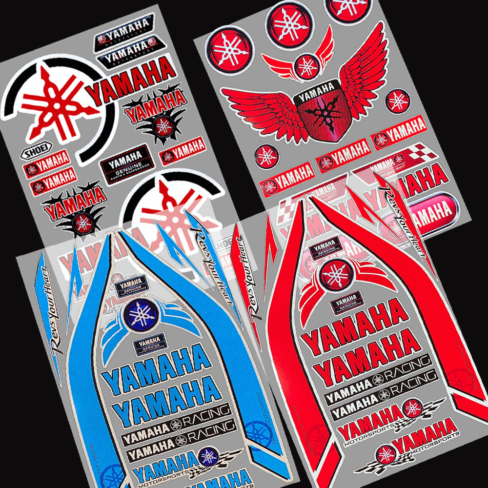 YAMAHA กันน้ําสติกเกอร์รูปลอกชุด Racing โลโก้ Wing Design สําหรับ NMAX Aerox Mio NVX Sniper Y15ZR Y1