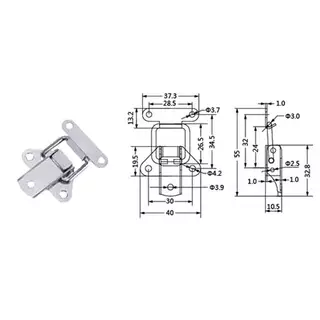 Warmhomezj สแตนเลส 304 กล่องเครื่องมือ Loing Latch Toggle Catch Clasp บานพับฮาร์ดแวร์ WAR