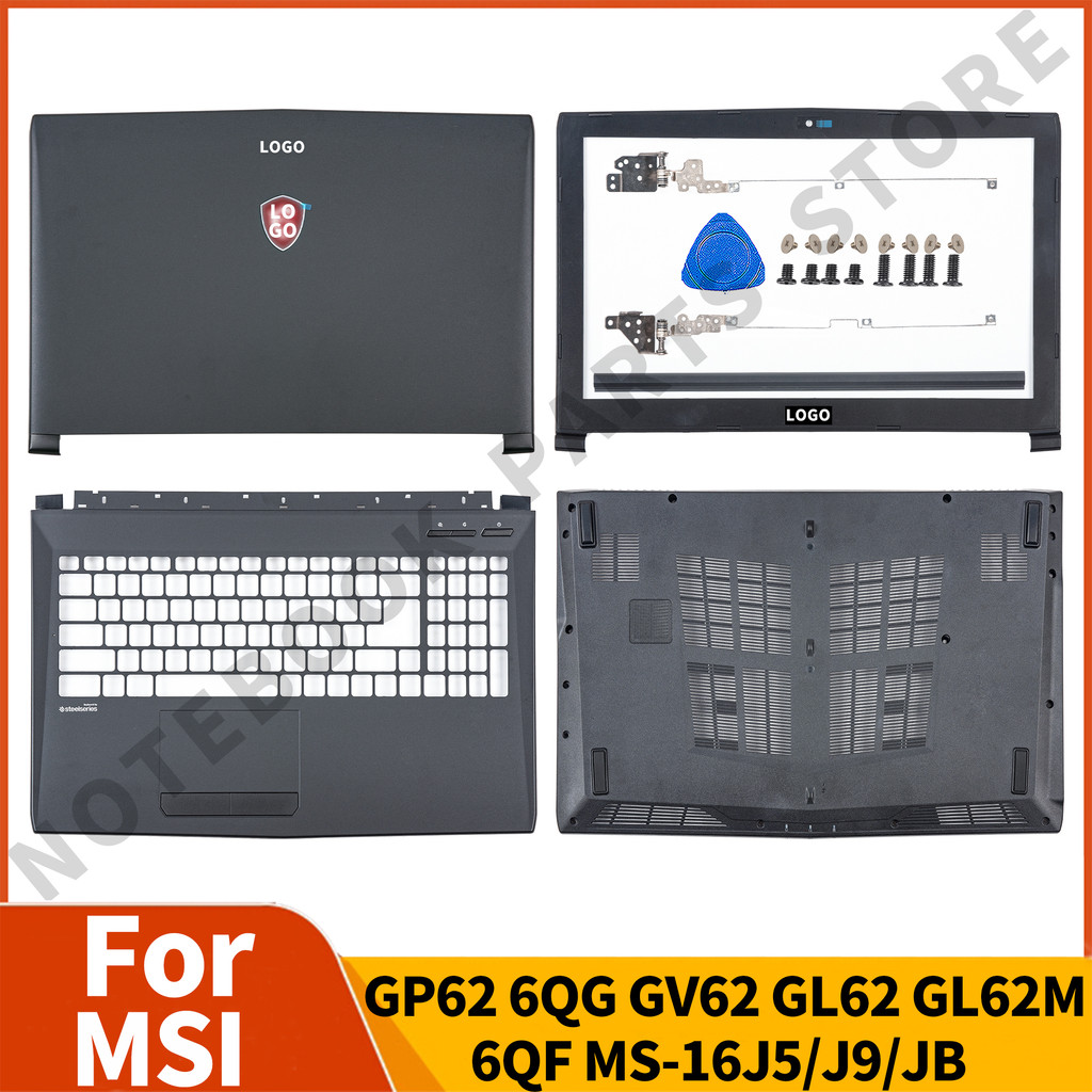 ​สําหรับ MSI GP62 6QG GV62 GL62 GL62M 6QF MS-16J5/J9/JB ฝาครอบด้านหลัง Bezel Palmrest ด้านล่างกรณี