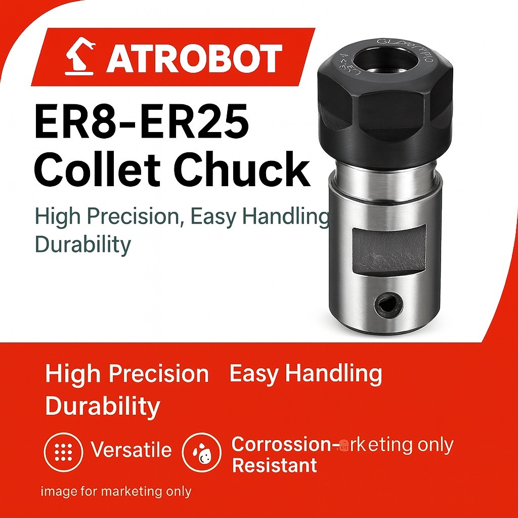 ER Collet Chuck ER8-ER25 หัวจับคอลเล็ตแม่นยำ A-type Balance G2.5 สำหรับ CNC กลึง/กัด/เจาะ