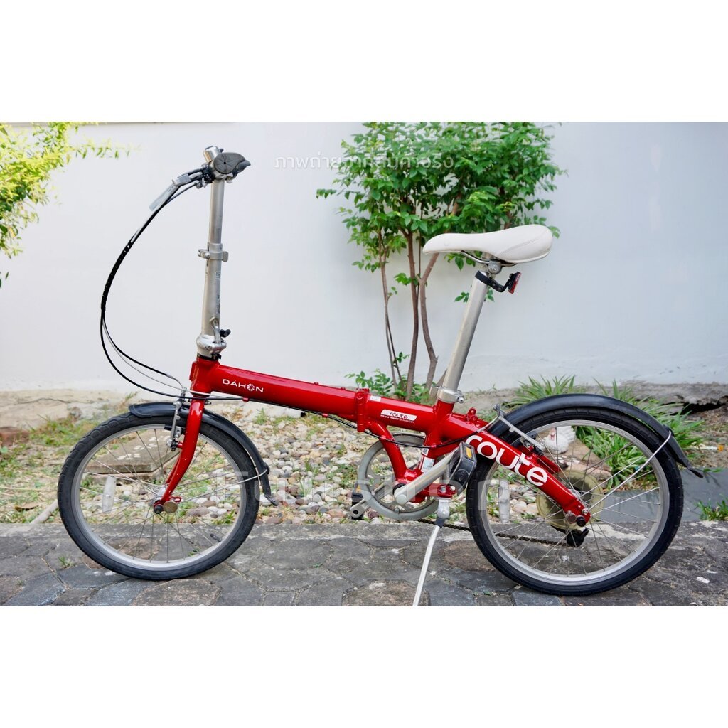 จักรยานพับได้ญี่ปุ่น - ล้อ 20 นิ้ว - เกียร์ 7 สปีด - อลูมิเนียม - Dahon Route - สีแดง [จักรยานมือสอง