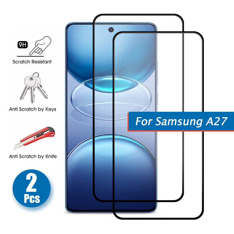 Samsung A27 A57 A37 กระจกนิรภัยสําหรับ Samsung Galaxy A17 A25 A56 A36 A26 A06 A07 A16 A35 A55 A24 A14 A34 A54 A23 A33 A53 A73 A13 4G HD PCS ป้องกันหน้าจอ 1-2G