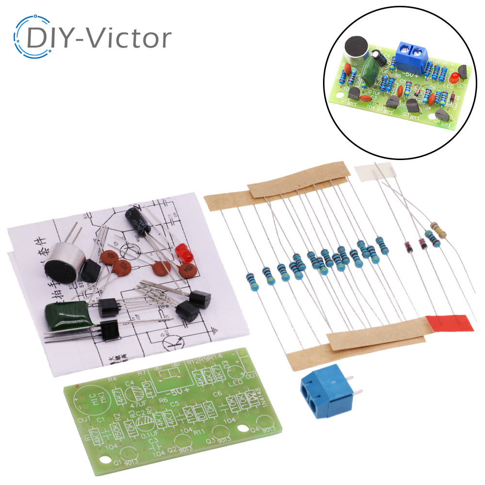 Electronic Acoustic Clap Control Switch DIY Kit Sound Sensor Electronic Circuit DIY Suit Integrated 
